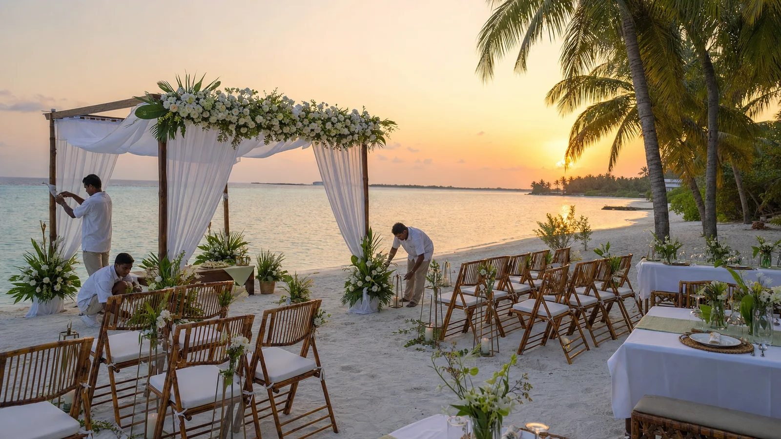 Bangaram Intimate Ceremony Setup — service beach wedding